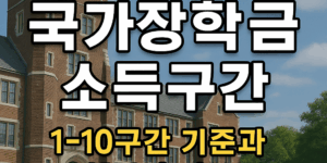 국가장학금 소득구간 썸네일