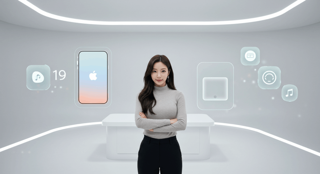 아이폰을 사용중인 여성