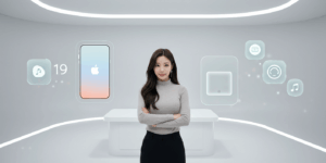 아이폰을 사용중인 여성