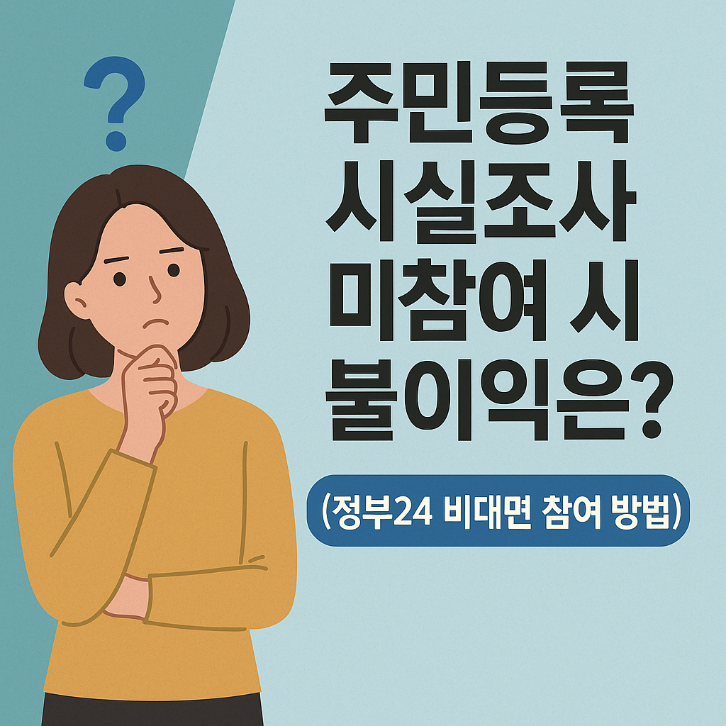 주민등록 사실조사