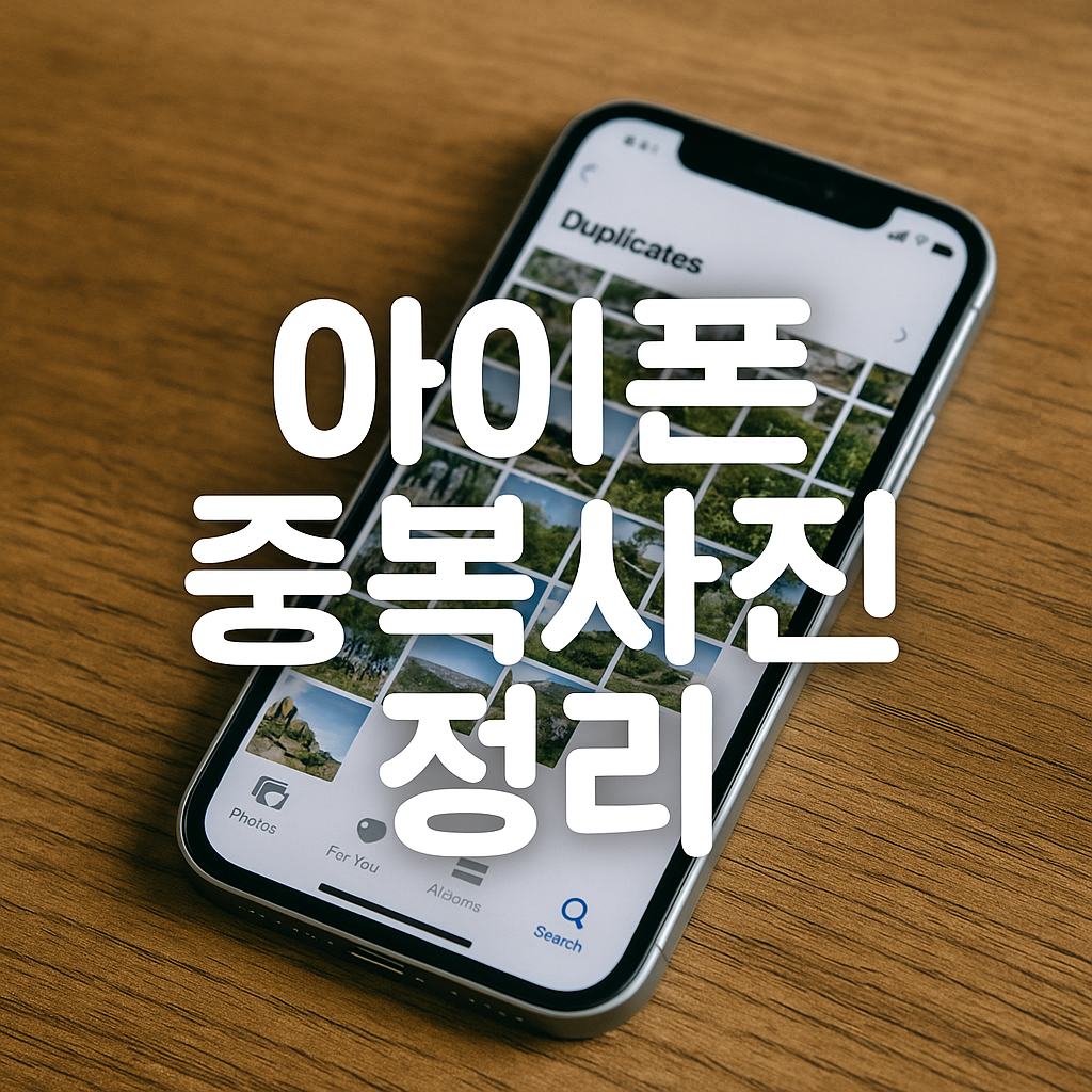 아이폰 중복사진 정리