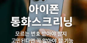 아이폰 통화스크리닝 설정