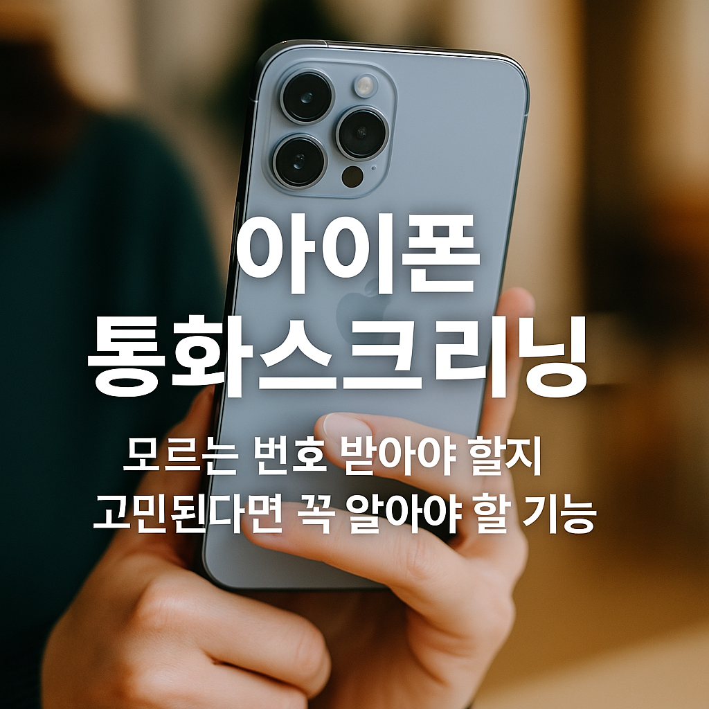 아이폰 통화스크리닝 설정