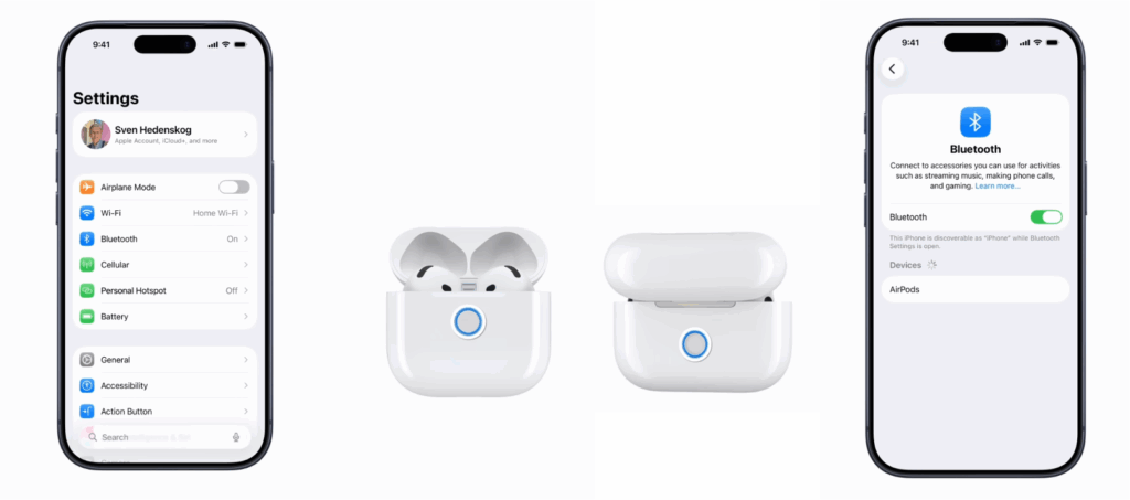 에어팟 수동연결 방법