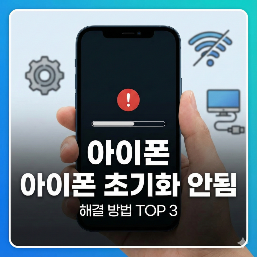 아이폰 초기화 안될때 해결 방법