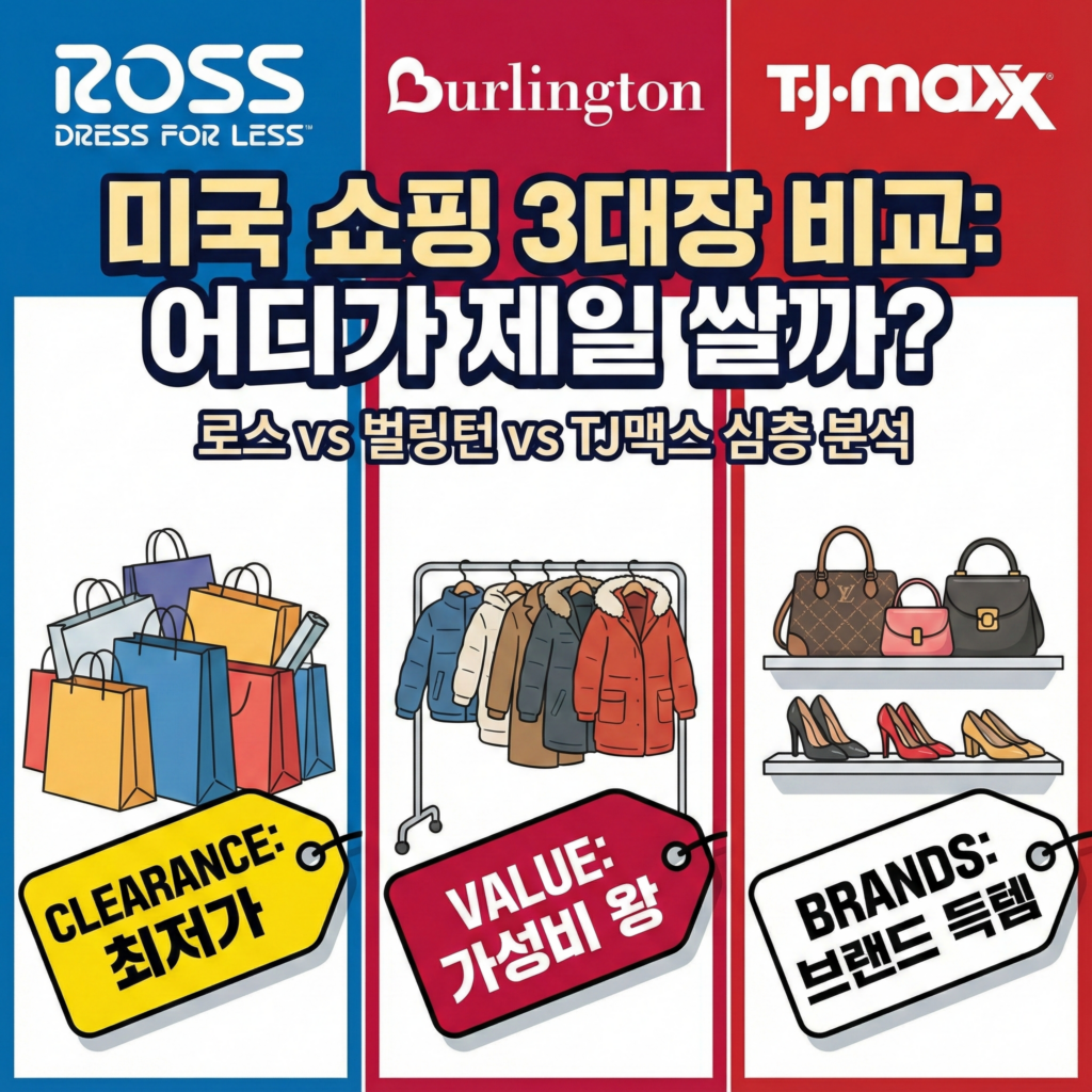 미국 쇼핑 3대장(로스, 벌링턴, TJ맥스)